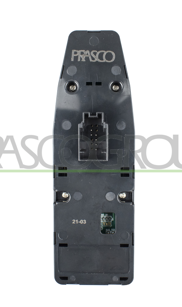 FRONT DOOR LEFT WINDOW REGULATOR PUSH-BUTTON PANEL-BLACK-4 SWITCHES-WITH REAR SUN PROTECTION FUNCTION-6 PINS