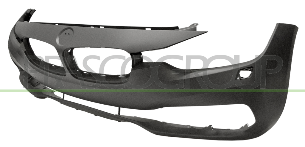 FRONT BUMPER-PRIMED-WITH TOW HOOK COVER-WITH HEADLAMP WASHER HOLES-WITH CUTTING MARKS FOR PDC, PARK ASSIST AND SIDE CAMERA MOD. BASIS