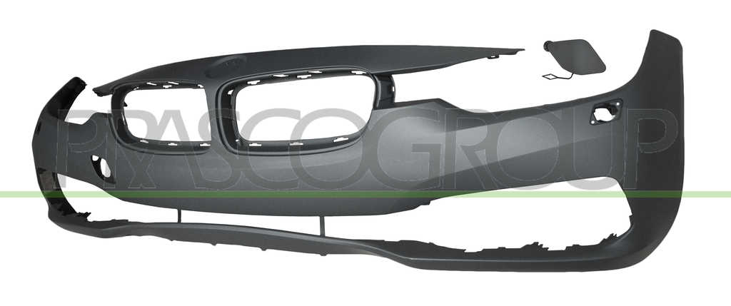 FRONT BUMPER-PRIMED-WITH HEADLAMP WASHER HOLES-WITH TOW HOOK COVER MOD. SPORT