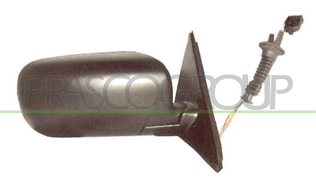 DOOR MIRROR RIGHT-ELECTRIC-HEATED-PRIMED-CONVEX-BLUE-4 DOOR-09/97 > 02-7 PINS