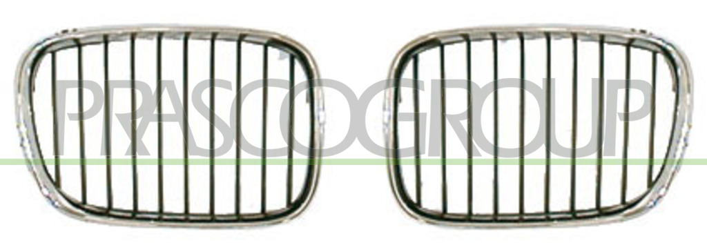 RADIATOR GRILLE RIGHT-CHROME/CHROME-BLACK