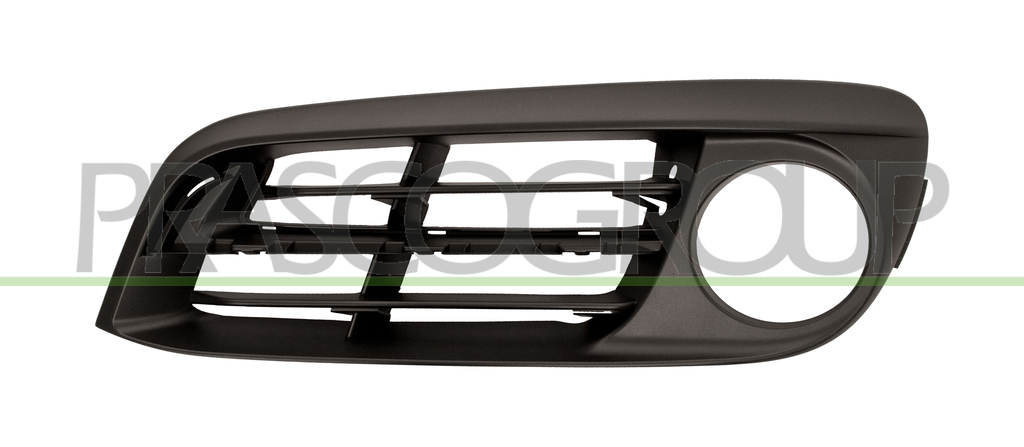 BUMPER GRILLE LEFT-BLACK-WITH FOG LAMP HOLES-WITH MOLDING HOLES