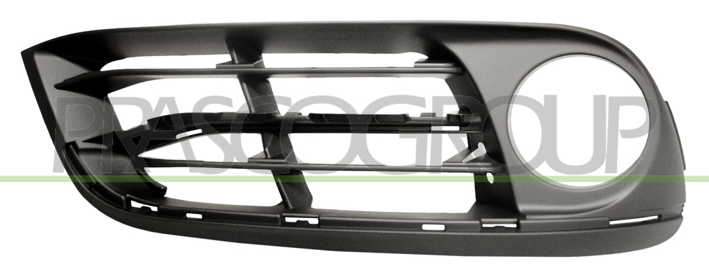 GRILLE DROITE NOIRE DE PARE-CHOCS-AVEC SIEGE ANTIBROUILLARD-AVEC TROUS MOULURE MOD. LUXURY-MODERN LINE