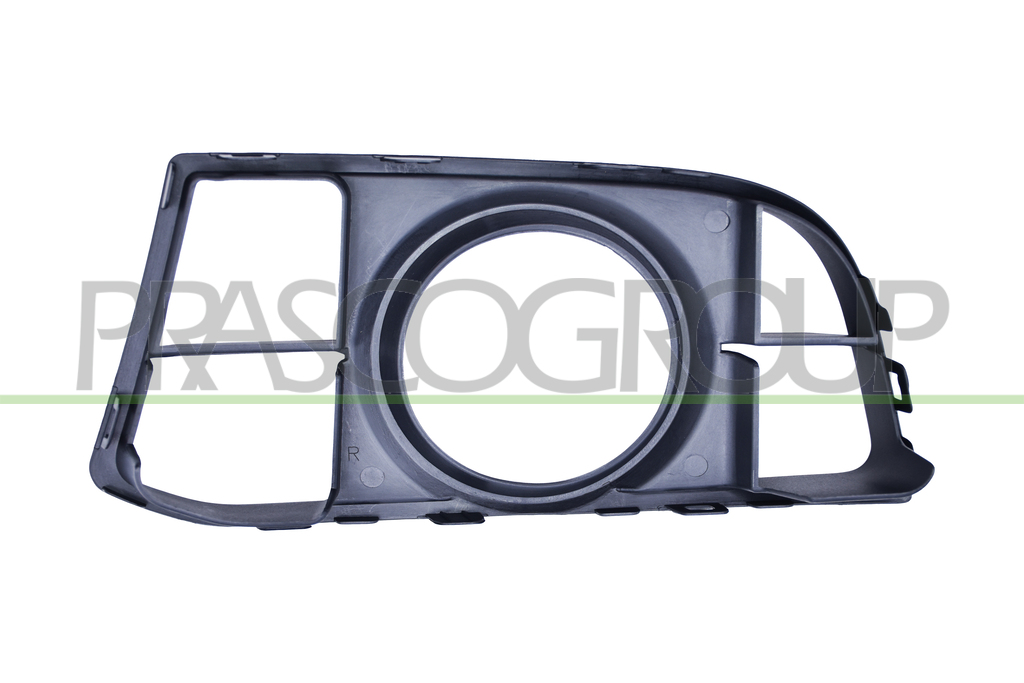 FRONT BUMPER GRILLE RIGHT-BLACK-WITH FOG LAMP HOLES-OPEN