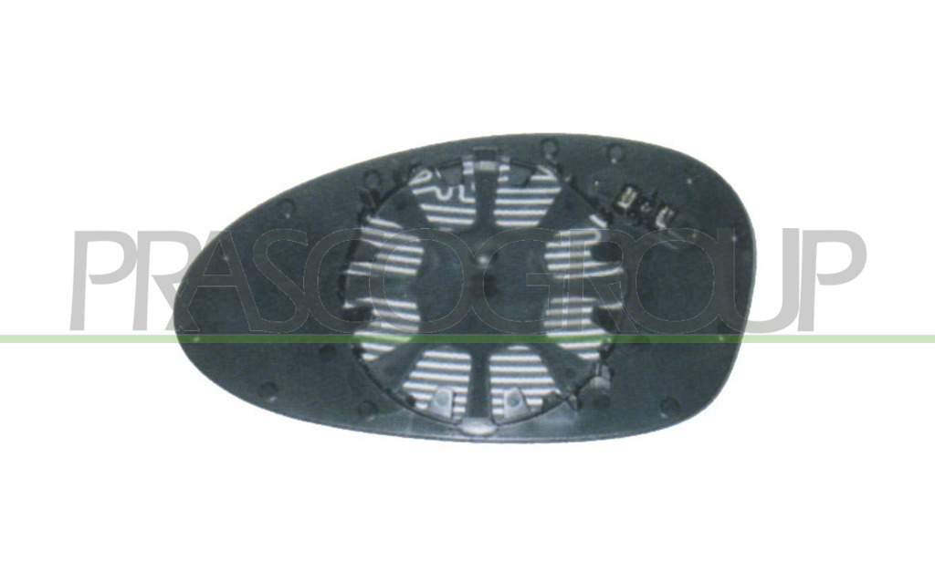 MIRROR GLASS BASE RIGHT-HEATED-ASPHERICAL-BLUE