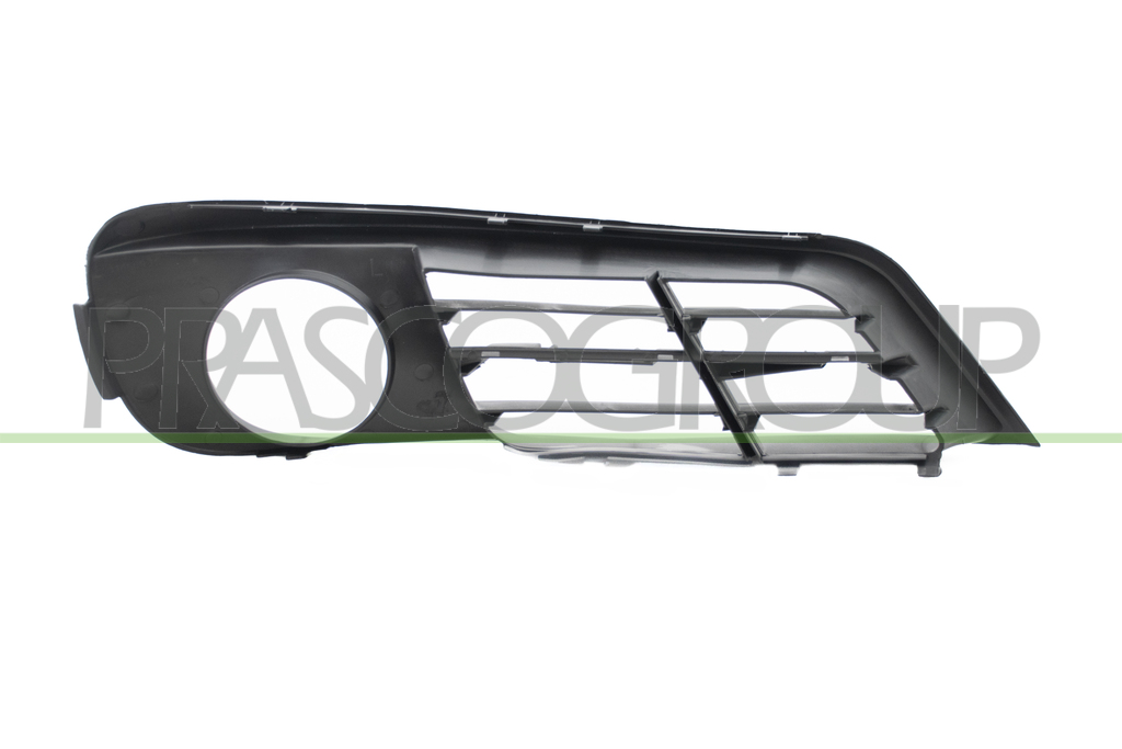 BUMPER GRILLE LEFT-BLACK-WITH FOG LAMP HOLES-WITH MOLDING HOLES