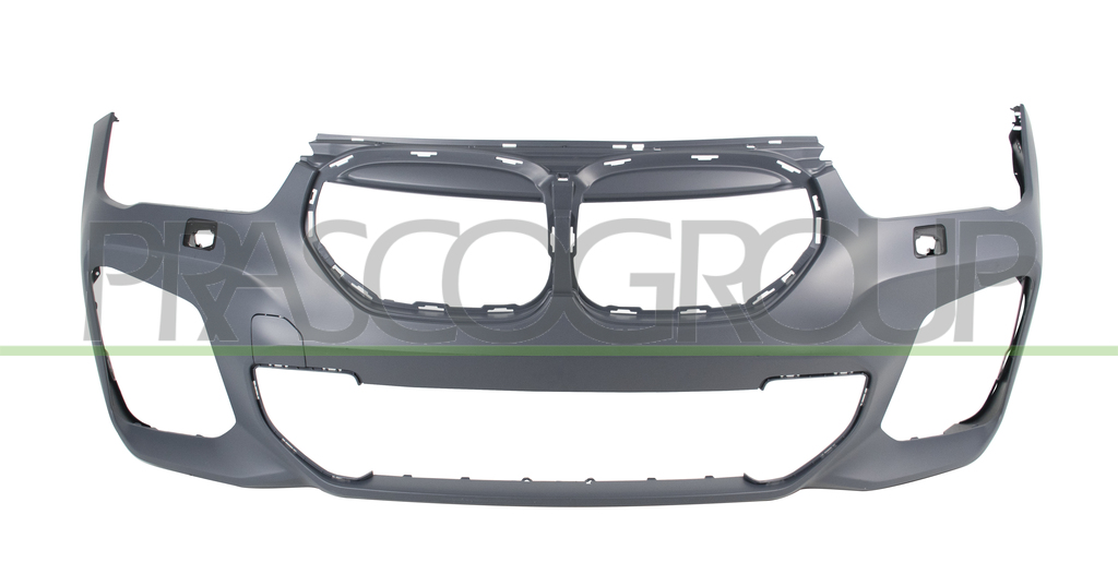FRONT BUMPER-PRIMED-WITH TOW HOOK COVER-WITH HEADLAMP WASHER HOLES-WITH CUTTING MARKS FOR PDC+PARK ASSIST