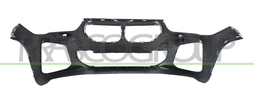 FRONT BUMPER-PRIMED-WITH TOW HOOK COVER-WITH HEADLAMP WASHER HOLES-WITH CUTTING MARKS FOR PDC+PARK ASSIST