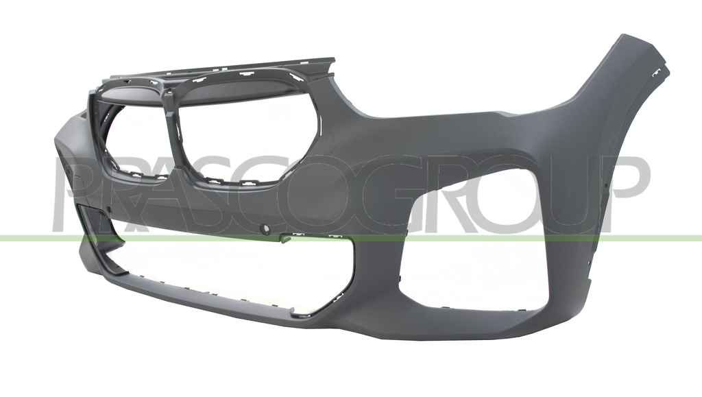 FRONT BUMPER PRIMED-WITH PDC+SENSOR HOLDERS-WITH TOW HOOK COVER-WITH CUTTING MARKS FOR PARK ASSIST AND HEADLAMP WASHERS