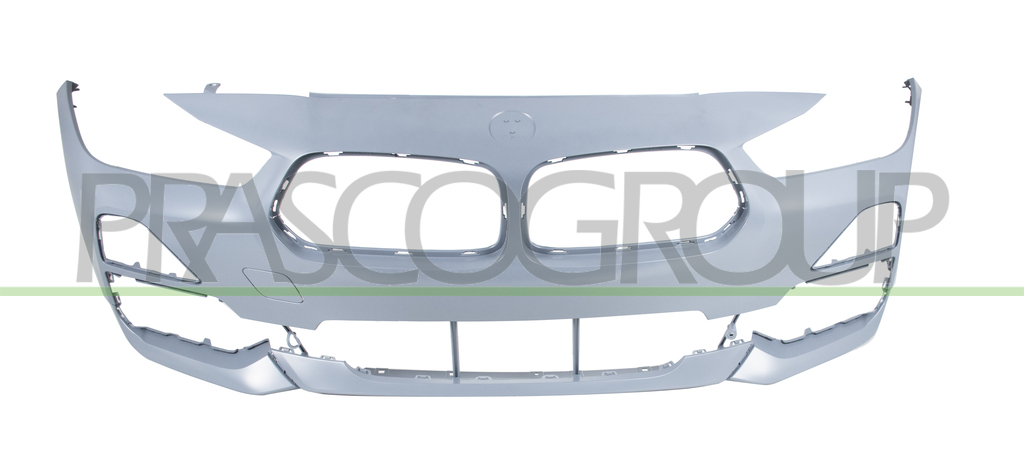 FRONT BUMPER-PRIMED-WITH TOW HOOK COVER-WITH CUTTING MARKS FOR PDC, PARK ASSIST AND HEADLAMP WASHERS