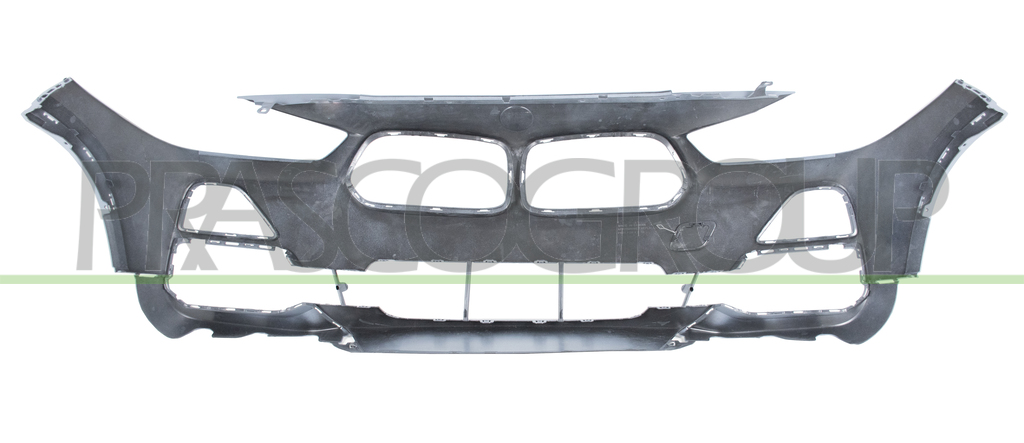 FRONT BUMPER-PRIMED-WITH TOW HOOK COVER-WITH CUTTING MARKS FOR PDC, PARK ASSIST AND HEADLAMP WASHERS