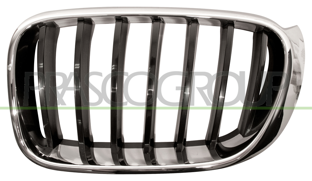 RADIATOR GRILLE LEFT-CHROME-BLACK MOD. BASIS