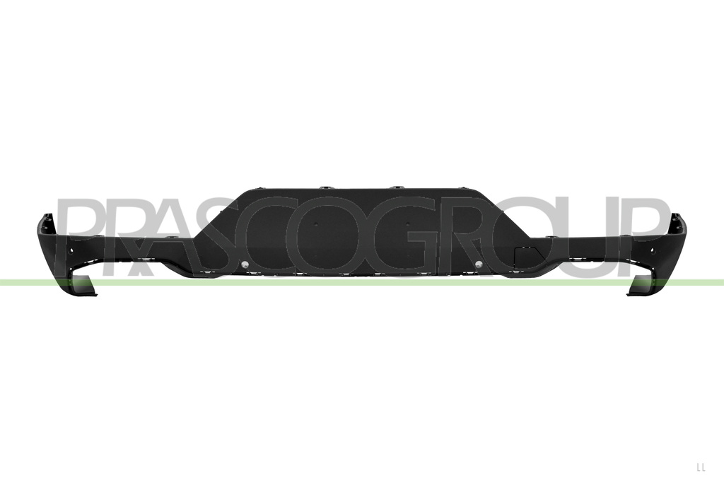 SPOILER PARAURTI POSTERIORE-NERO-GOFFRATO-CON FORI PDC+SUPPORTI