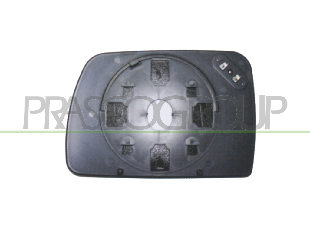MIRROR GLASS BASE RIGHT-HEATED-ASPHERICAL-CHROME