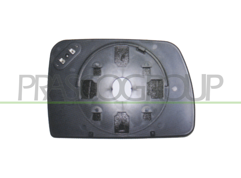 MIRROR GLASS BASE LEFT-HEATED-ASPHERICAL-CHROME