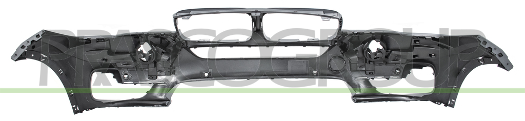 FRONT BUMPER-PRIMED-WITH PDC HOLES+SENSOR HOLDERS-WITH CUTTING MARKS FOR PARK ASSIST, HEADLAMP WASHERS AND CAMERA