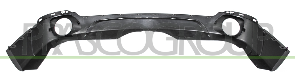 REAR BUMPER-LOWER-BLACK-TEXTURED-WITH MOLDING HOLES-WITH SINGLE ROUND EXHAUST HOLE ON RIGHT AND LEFT SIDE MOD. EXCELLENCE/EXPERIENCE