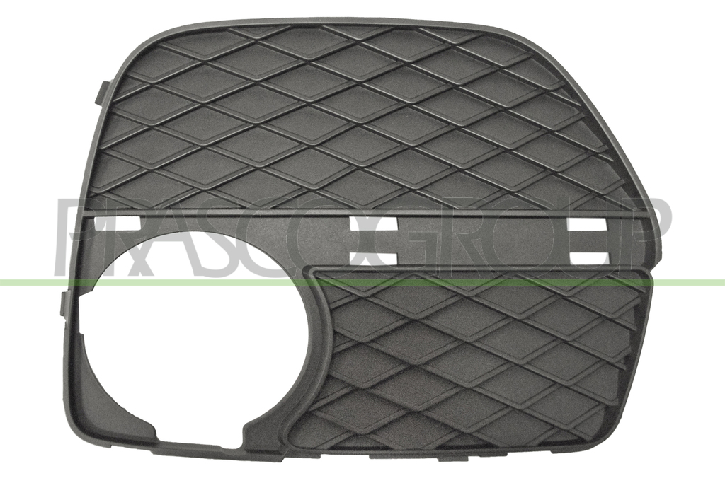 BUMPER GRILLE LEFT-BLACK-WITH FOG LAMP HOLES-WITH MOLDING HOLES 12 >