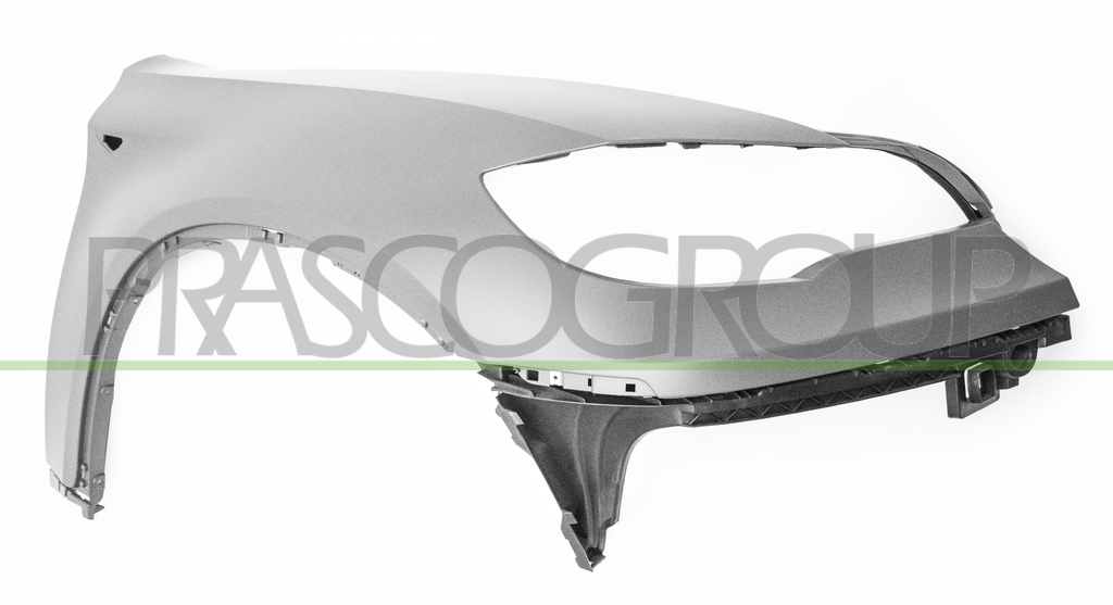 FRONT FENDER RIGHT-PRIMED-WITH SIDE REPEATER HOLE-WITH HEADLAMP WASHER CUTTING MARKS-PLASTIC