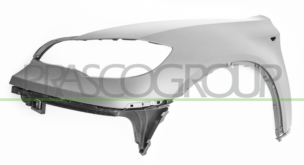 FRONT FENDER LEFT-PRIMED-WITH SIDE REPEATER HOLE-WITH HEADLAMP WASHER CUTTING MARKS-PLASTIC