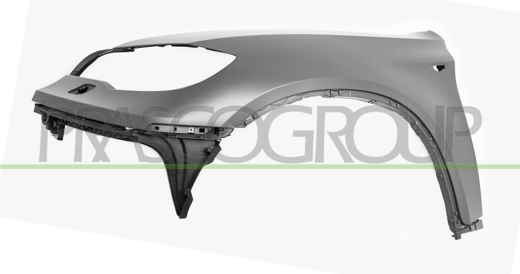 FRONT FENDER LEFT-PRIMED-WITH SIDE REPEATER HOLE-WITH HEADLAMP WASHER HOLES-PLASTIC