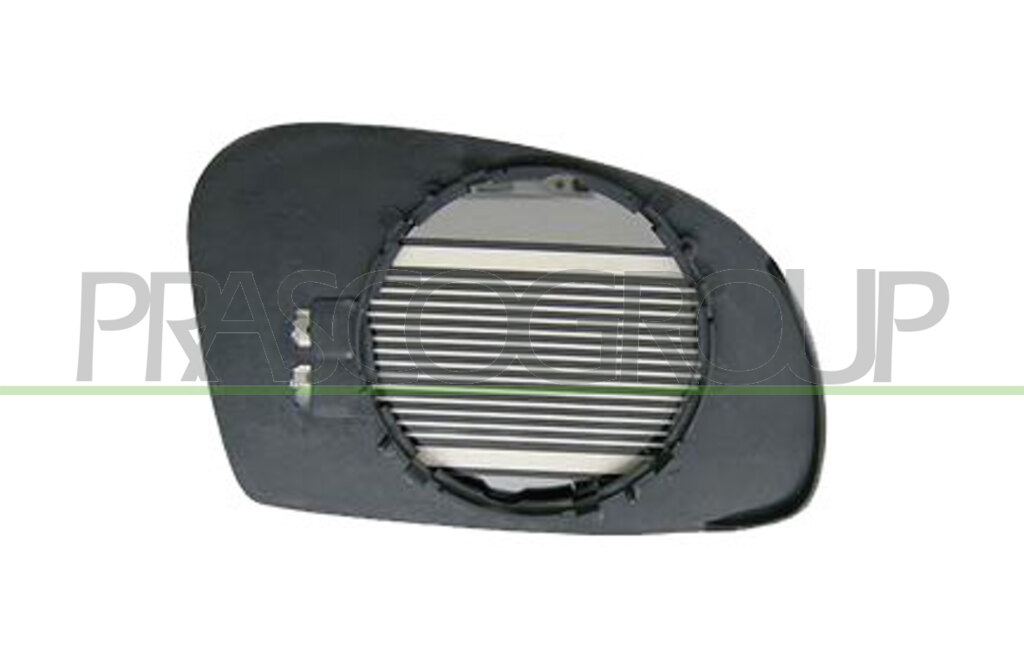 MIRROR GLASS BASE LEFT-HEATED-CONVEX-CHROME