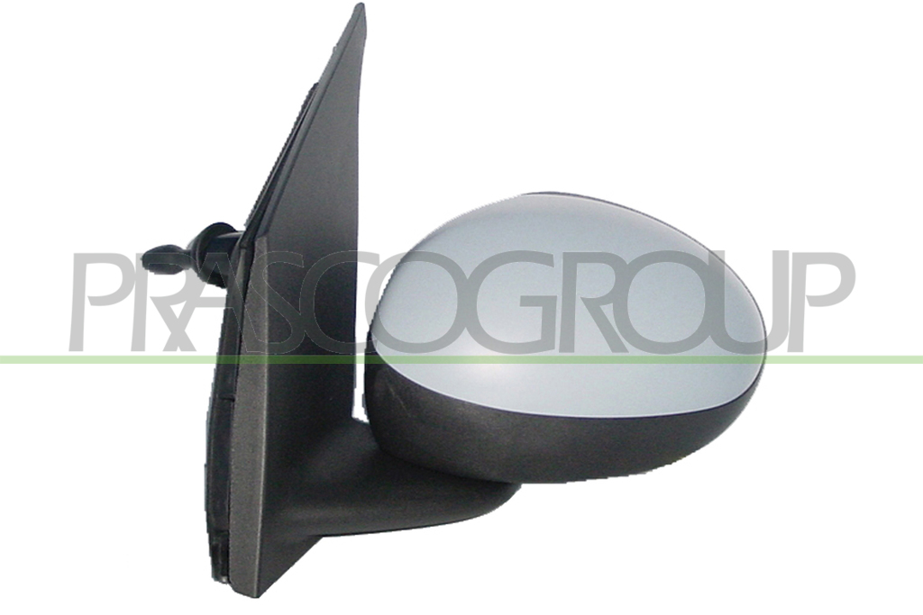 DOOR MIRROR LEFT-CABLE-PRIMED-CONVEX-CHROME