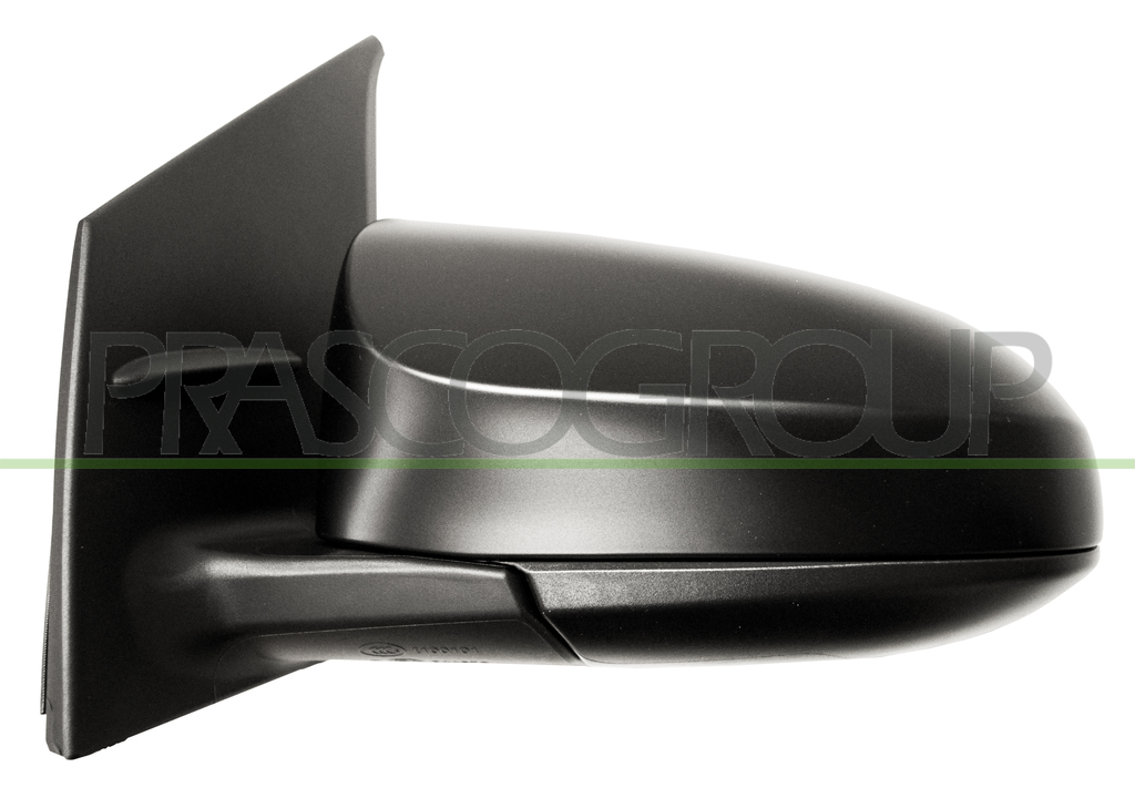 DOOR MIRROR LEFT-CABLE-BLACK-CONVEX-CHROME