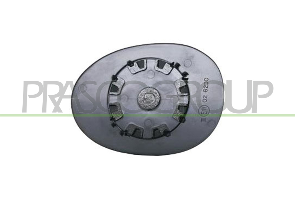 MIRROR GLASS BASE RIGHT-HEATED-CONVEX-CHROME