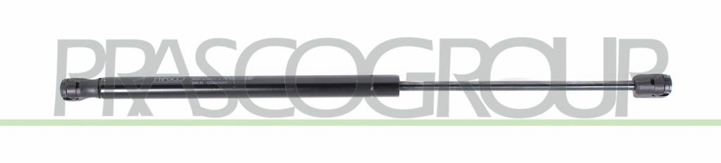 TAILGATE GAS SPRING RIGHT/LEFT-380 N-L 460 mm-S 182 mm-Ø 18 mm-Ø 8 mm