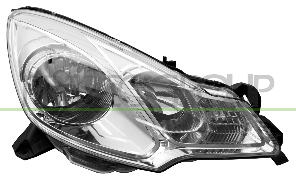 PROIETTORE DESTRO H1+H7-ELETTRICO-CROMATO-CON MOTORE