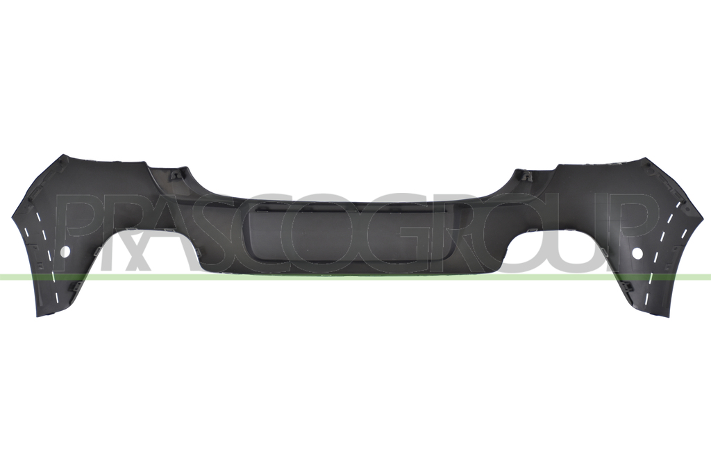 REAR BUMPER-PRIMED-UPPER-WITH HOLES+HOLDERS FOR PARK ASSIST-WITH WING EXTENSION HOLES
