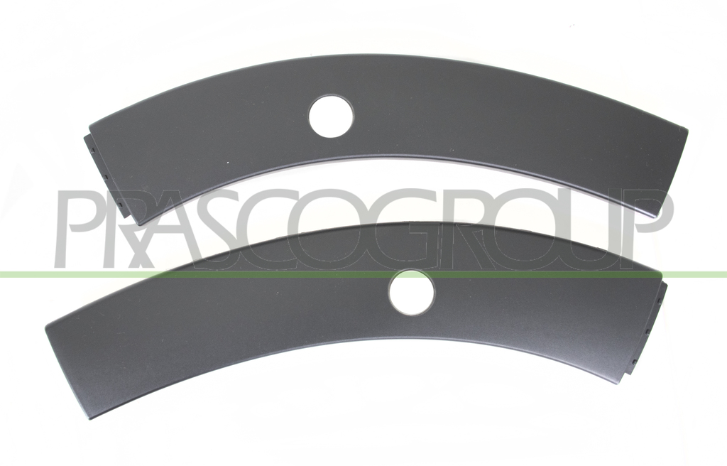 SET OF FRONT WHEEL-ARCH EXTENSION -FRONT SIDE-BLACK-TEXTURED FINISH-WITH PARK ASSIST HOLES-(2 PIECES, RIGHT+LEFT)