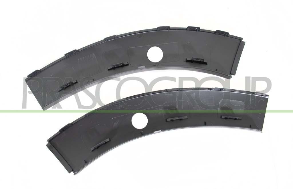 SET OF FRONT WHEEL-ARCH EXTENSION -FRONT SIDE-BLACK-TEXTURED FINISH-WITH PARK ASSIST HOLES-(2 PIECES, RIGHT+LEFT)