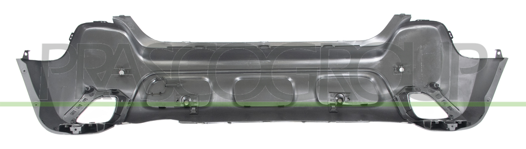 REAR BUMPER-BLACK-TEXTURED FINISH-WITH PDC+SENSOR HOLDERS-WITH SENSOR CUTTING MARKS FOR PARK ASSIST