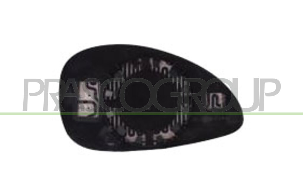MIRROR GLASS BASE LEFT-HEATED-CONVEX-BLUE
