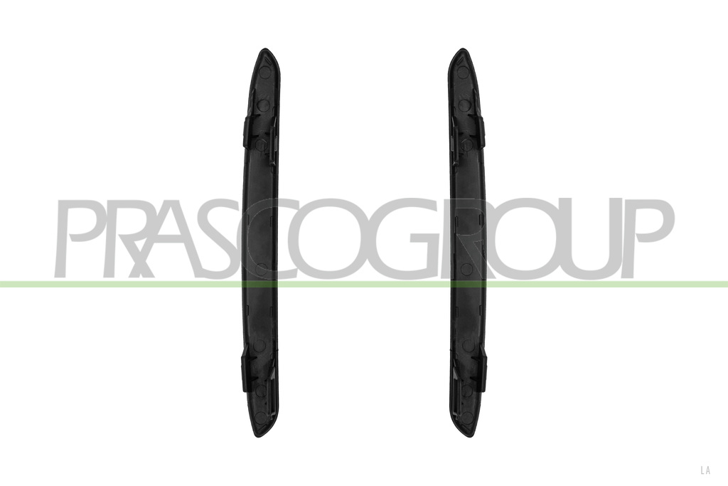 KIT MOLDURAS PARACHOQUES TRASERO-NEGRO-GRANULADO-(DERECHA+IZQUIERDA)
