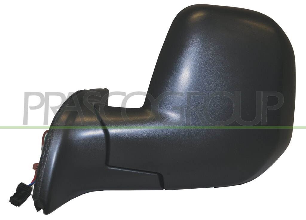 DOOR MIRROR LEFT-ELECTRIC-BLACK-HEATED-CONVEX-CHROME