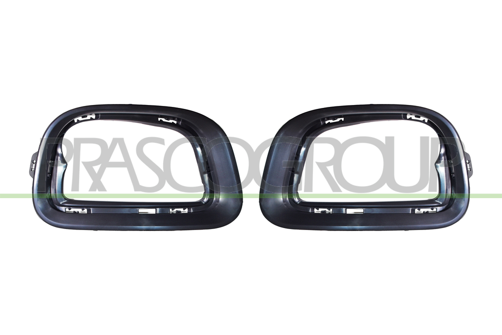 SET OF FOG LIGHT FRAME BLACK-SMOOTH TO BE PRIMED (RIGHT+LEFT)