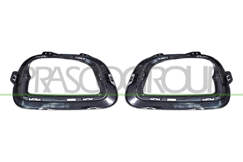 SET OF FOG LIGHT FRAME BLACK-SMOOTH TO BE PRIMED (RIGHT+LEFT)