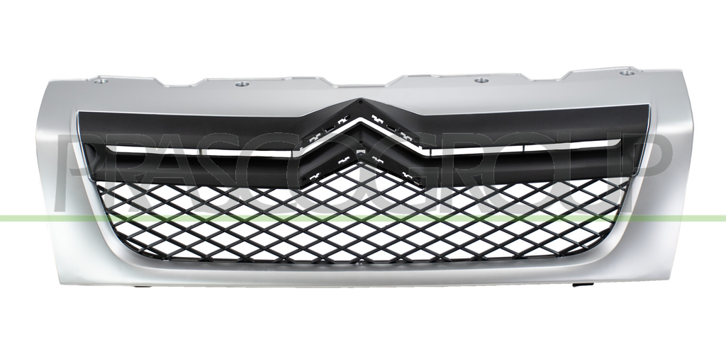 RADIATOR GRILLE-COMPLETE-BLACK-TEXTURED FINISH-WITH SILVER PROFILE