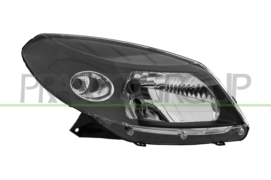 HEADLAMP RIGHT H4-ELECTRIC-WITHOUT MOTOR-BLACK