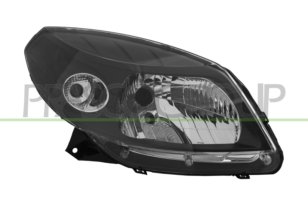 HEADLAMP RIGHT H4-ELECTRIC-WITHOUT MOTOR-BLACK