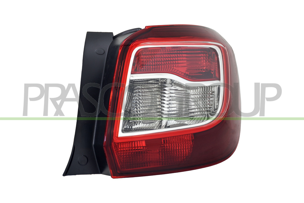 TAIL LAMP RIGHT-WITHOUT BULB HOLDER-RED-CLEAR-BLACK BASE-ELBA TYPE