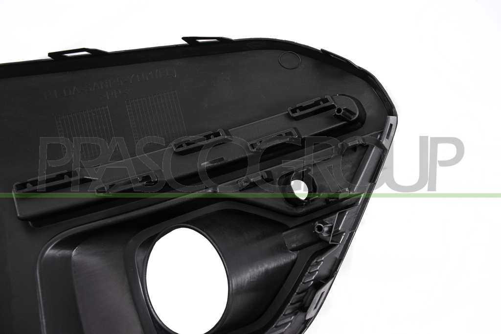 SET OF FRONT BUMPER GRILLE-BLACK-TEXTURED FINISH-WITH FOG LAMP HOLES-WITH PDC HOLE+SENSOR HOLDER-WITH PROFILE HOLES (RIGHT+LEFT)