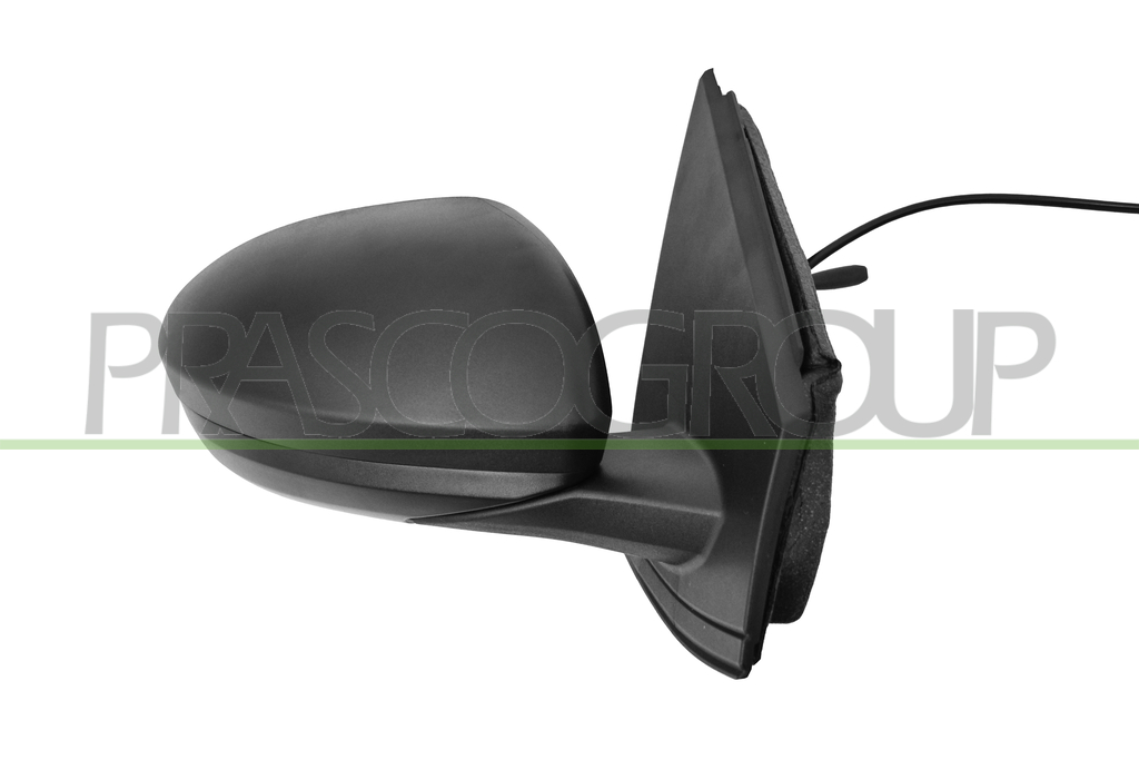 DOOR MIRROR RIGHT-WITH CABLE-BLACK-WITH SENSOR-CONVEX-2 PINS