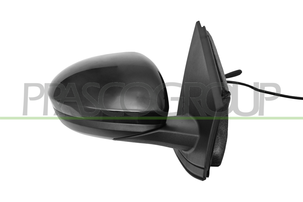 DOOR MIRROR RIGHT-WITH CABLE-PRIMED-WITH SENSOR-CONVEX-2 PINS