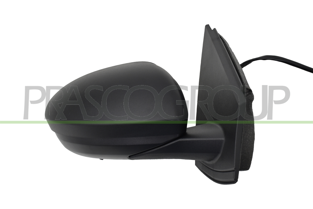 DOOR MIRROR RIGHT-ELECTRIC-BLACK-HEATED-WITH SENSOR-CONVEX-7 PINS
