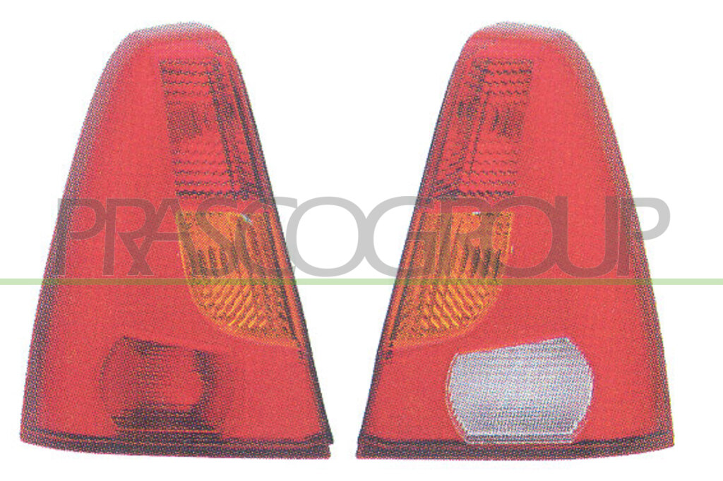 FANALE POSTERIORE SINISTRO-SENZA PORTALAMPADA-ARANCIO-ROSSO MOD. 4 PORTE