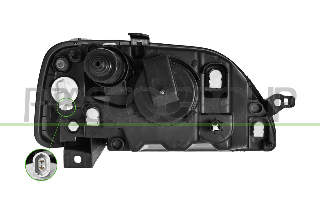 HEADLAMP LEFT H4-ELECTRIC-WITHOUT MOTOR